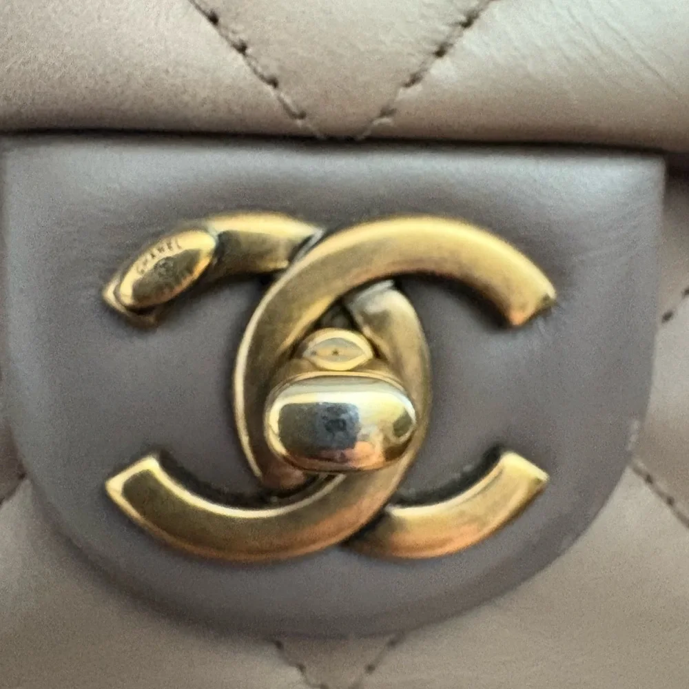 Stunning Chanel Calfskin Top Handle FlapBag